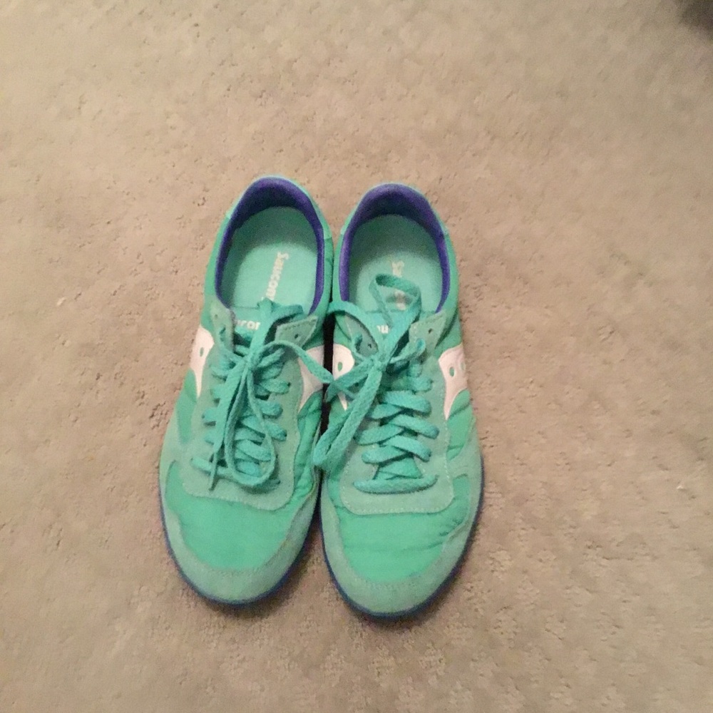 Saucony mint colored sneakers